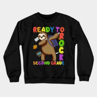 Dabbing 2nd Grade Sloth Back To School Crewneck Sweatshirt